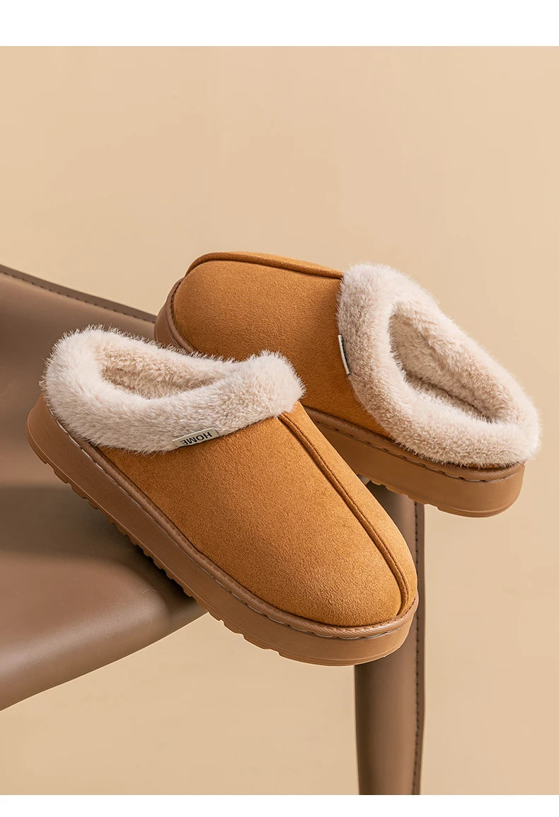 Cozy Comfort Unisex Fluffy Anti-Slip EVA Slippers for Autumn & Winter