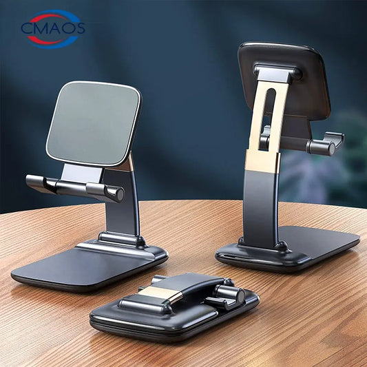 Universal Foldable Metal Phone & Tablet Stand – Perfect for Tablets, and Smartphones – Portable, Adjustable, and Durable Desk Holder Bracket