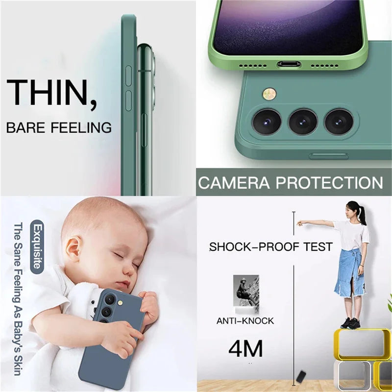 Ultimate Protection: Original Liquid Silicone Phone Cases for Samsung S25 Series and More!