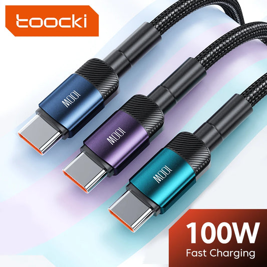 100W Speed: Ultimate USB-C to C Charging & Data Cables from Toocki for mobile phones