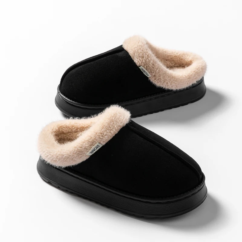 Cozy Comfort Unisex Fluffy Anti-Slip EVA Slippers for Autumn & Winter