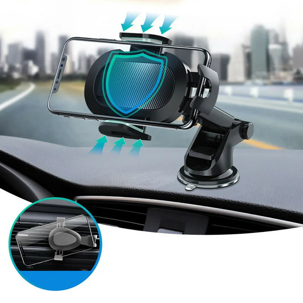 Ultimate Car Phone Mount - Versatile, 360° Rotation, Fits all size smartphones