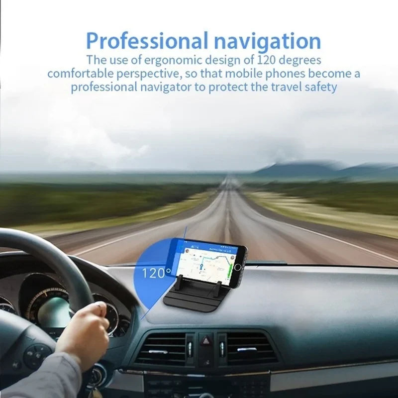 Universal Silicone Stand Mat: Anti-Slip Car Phone Holder for All Models