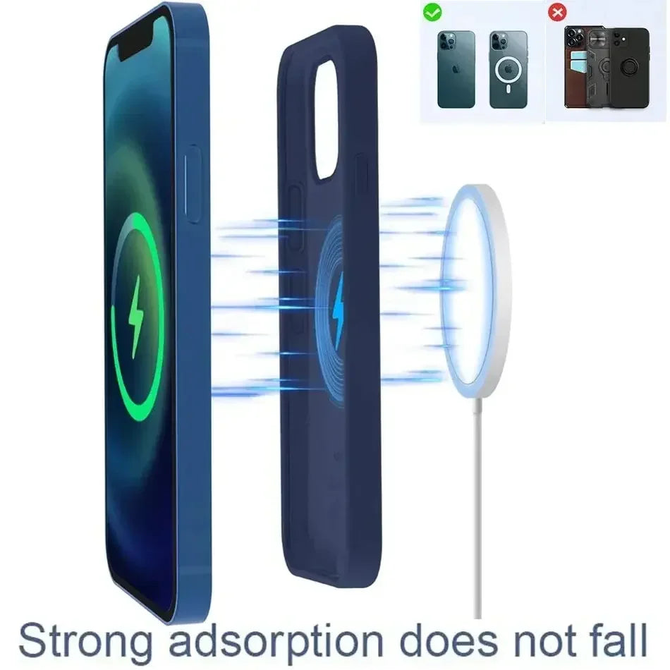 Ultra-Fast Original Magnetic Wireless Charger for iPhone & AirPods: Compatible with iPhone 15/14/13/12/11 Pro Max, Mini, USB-C, and More!