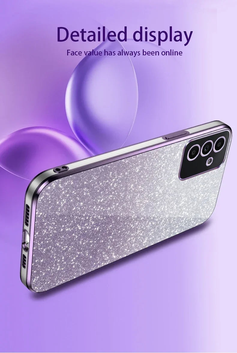 Shiny Glitter Plating Silicone Case for Samsung Galaxy A Series - Bling Soft Back Cover