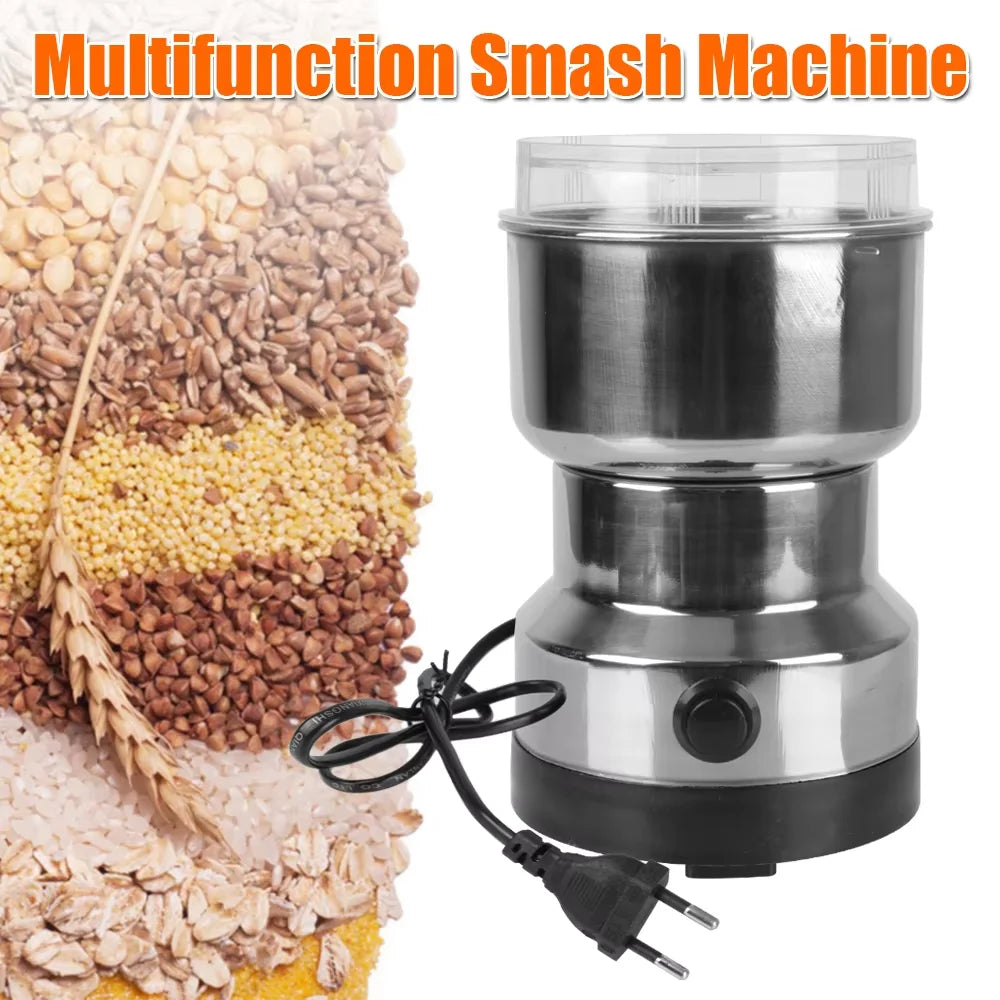 Versatile 4-Blade Mini Electric Grinder: Perfect for Coffee, Spices, Grains, and Baby Food