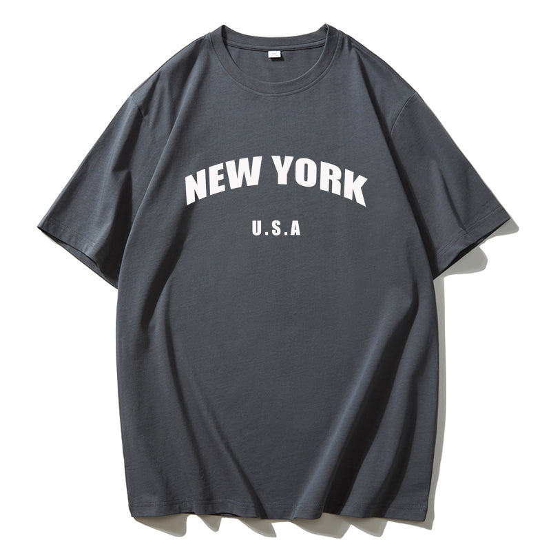 Blessyuki New York Retro O-Neck Tees: Casual Streetwear for Women - Harajuku Style, Plus Size, Perfect Summer Essential