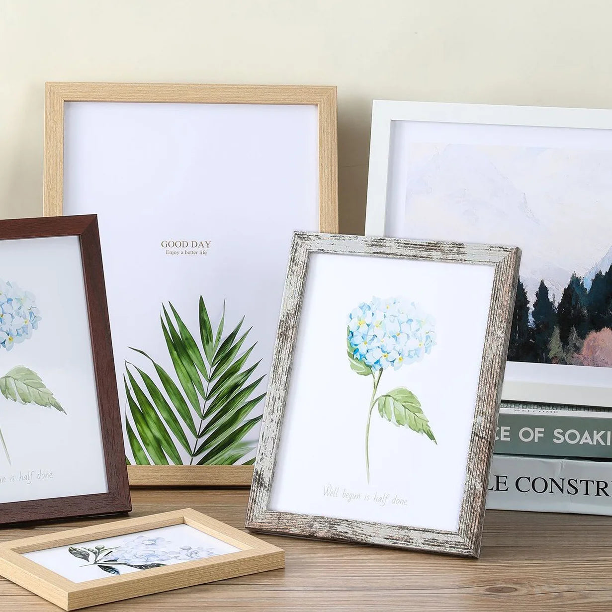 Elegant Wooden Wall Hanging Photo Frames | 10x15, 15x20, 20x25 cm & A4 Sizes | Perfect for Home Decor & Commemorative Gifts