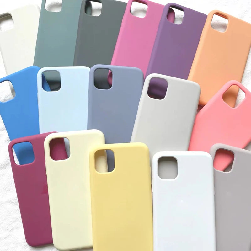 Premium Official Silicone Case for Apple iPhone 15 & 16 Series: Full Logo Cover Protection