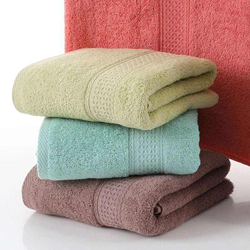 Premium Pure Cotton Adult Towels - Soft, Thickened, and Ultra-Absorbent for Daily Use