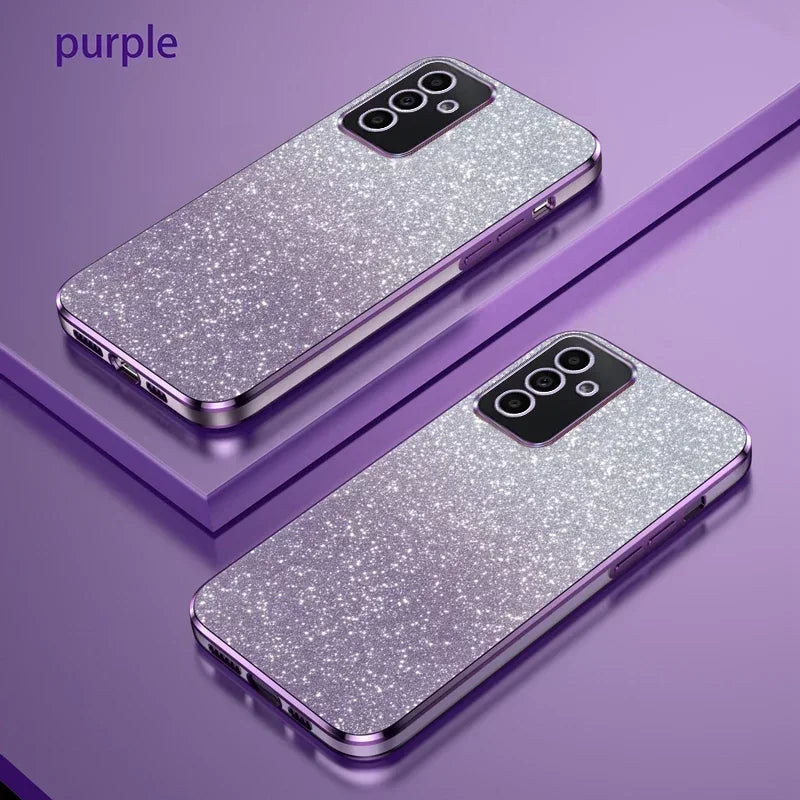 Shiny Glitter Plating Silicone Case for Samsung Galaxy A Series - Bling Soft Back Cover