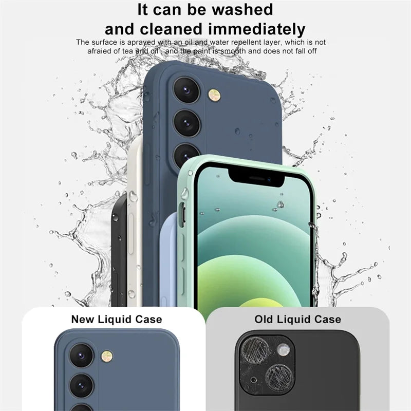 Ultimate Protection: Original Liquid Silicone Phone Cases for Samsung S25 Series and More!