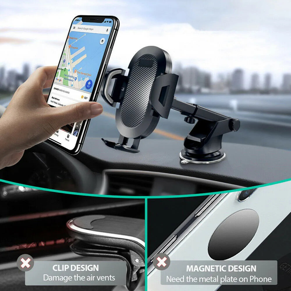 Ultimate Car Phone Mount - Versatile, 360° Rotation, Fits all size smartphones