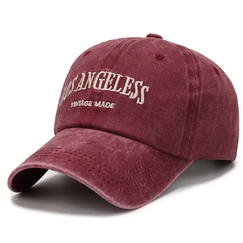 Unisex LA Embroidery Snapback: Casual Cotton Comfort for All