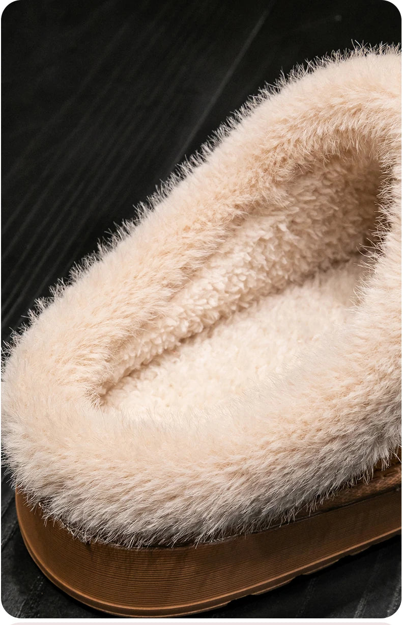 Cozy Comfort Unisex Fluffy Anti-Slip EVA Slippers for Autumn & Winter