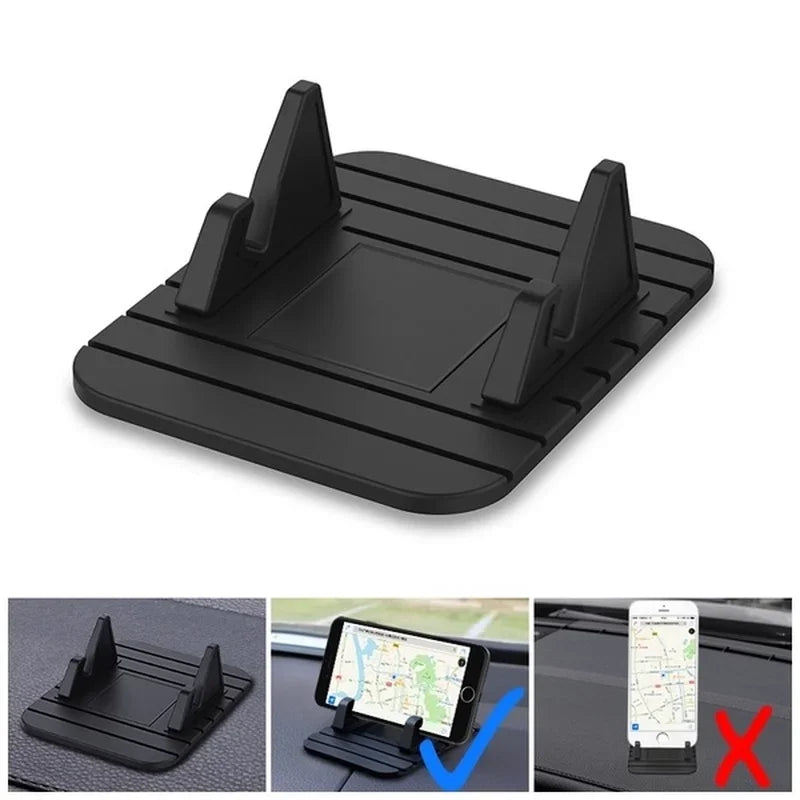 Universal Silicone Stand Mat: Anti-Slip Car Phone Holder for All Models