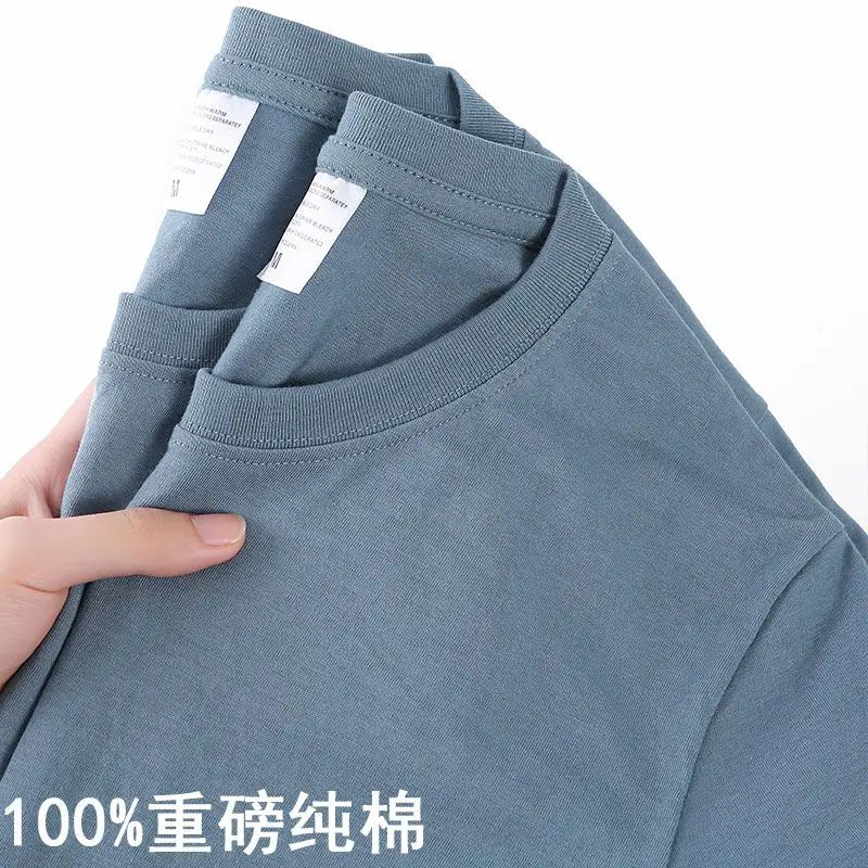 Versatile Korean Loose-Fit Half-Sleeve T-Shirt: 100% Cotton, Summer Casual for All (M-4XL)