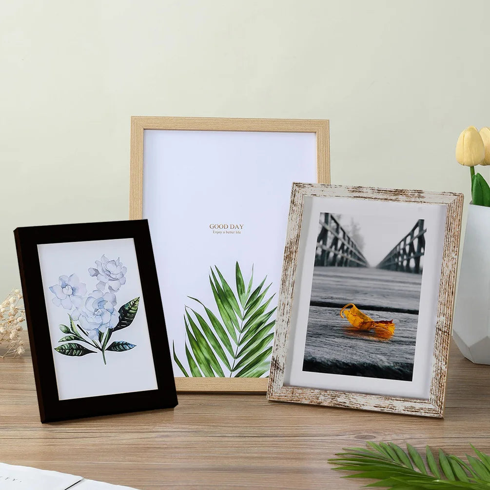 Elegant Wooden Wall Hanging Photo Frames | 10x15, 15x20, 20x25 cm & A4 Sizes | Perfect for Home Decor & Commemorative Gifts