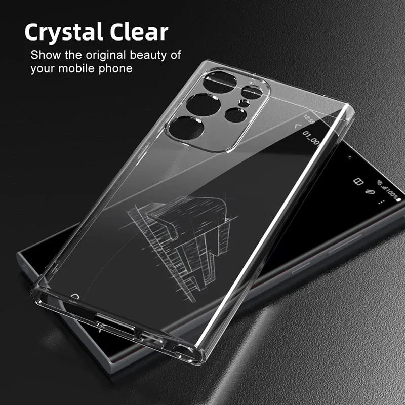 Sleek and Durable: Soft Silicone Clear Case for Samsung A, S & Note Series