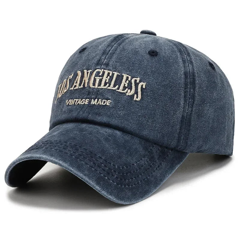 Unisex LA Embroidery Snapback: Casual Cotton Comfort for All