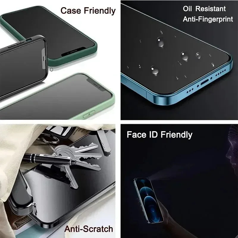 Advanced Anti-Spy Glass Stealth Screen for iPhone 15 16 series from 1-5 Pcs