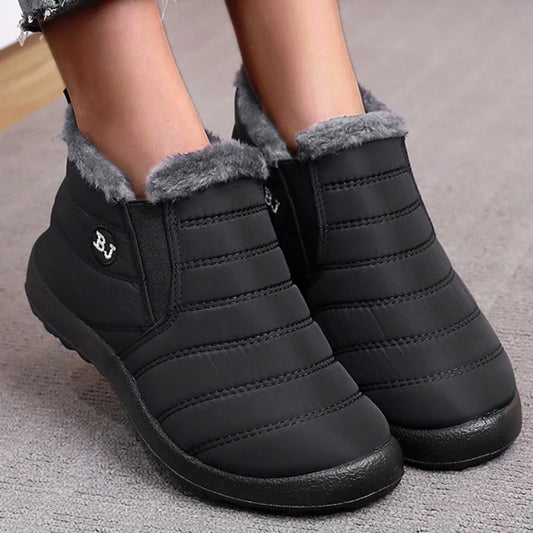 Stylish Waterproof Chunky Platform Sneakers for Women - Winter Ankle Boots in Plus Sizes multiple colors