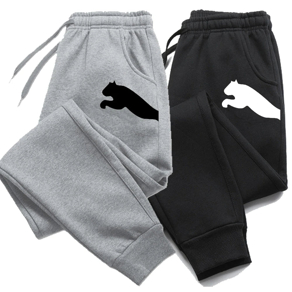 Men's Autumn-Winter Breathable Joggers: Solid Sweatpants for Running, Sports, and Fitness