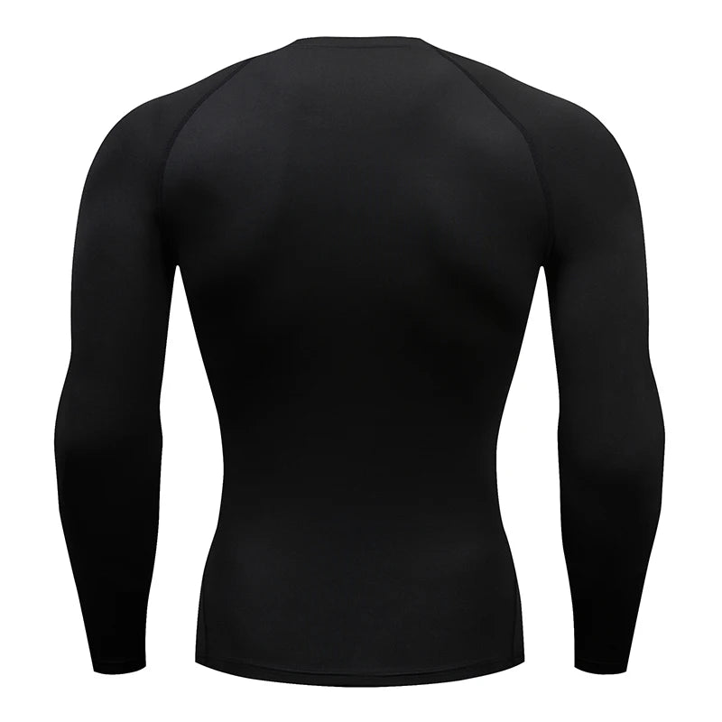 Men's Performance Compression Long Sleeve Sport Tee – Gym, Fitness, Jogging & Athletic Top