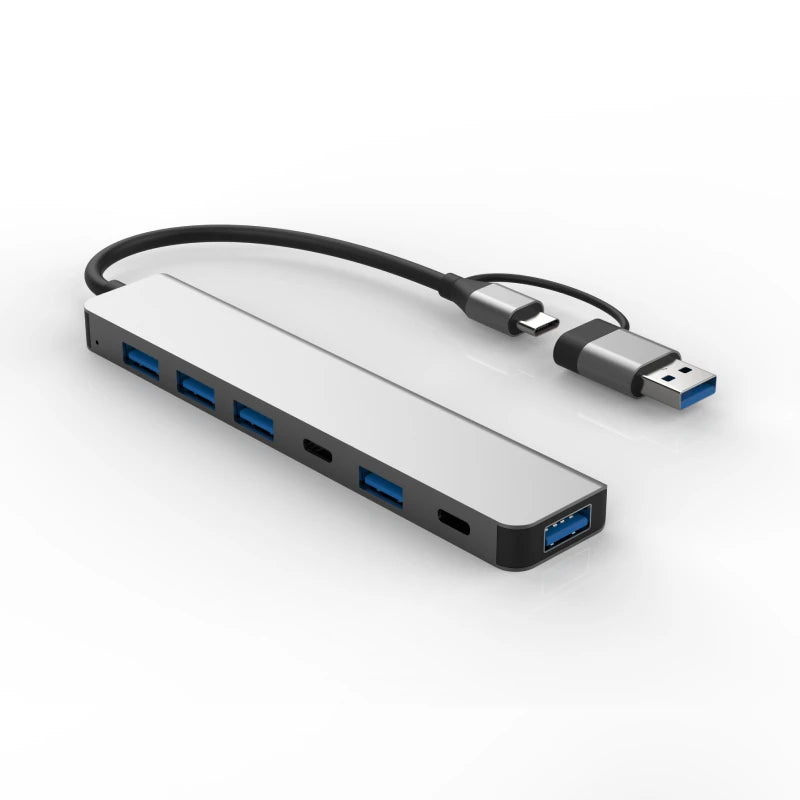 7-in-2 USB-C Hub: Ultimate Splitter Docking Station for MacBook & More