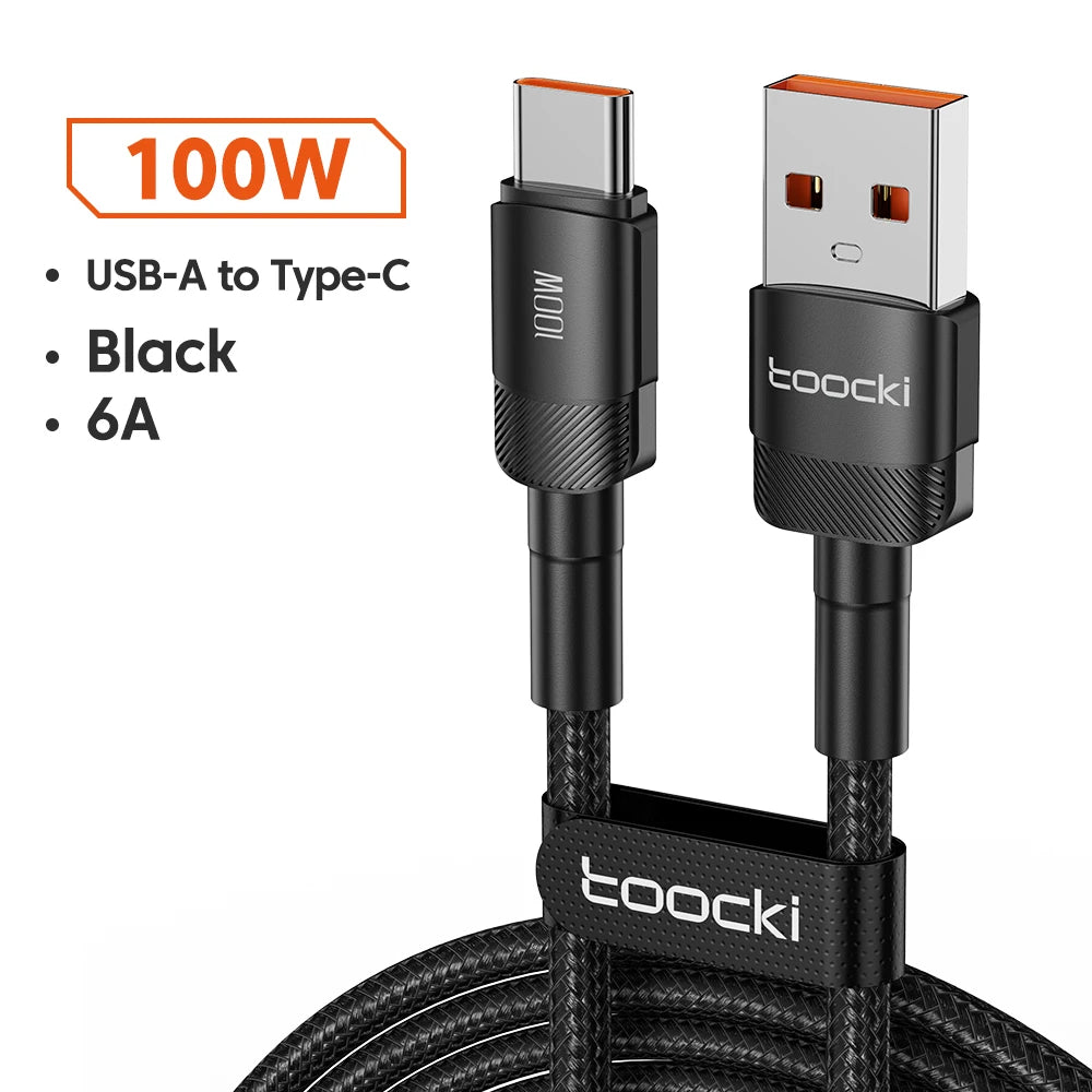 100W Speed: Ultimate USB-C to C Charging & Data Cables from Toocki for mobile phones