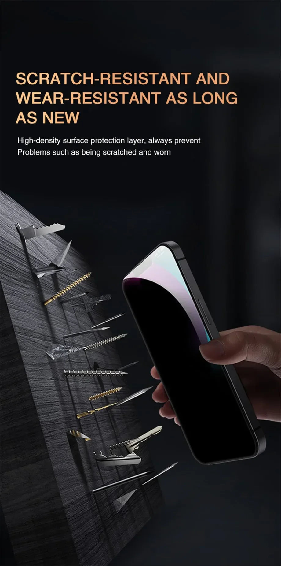 1-5 PCS Anti-Spy Tempered Glass Screen Protectors: Full Cover Privacy for iPhone 15 16 full series