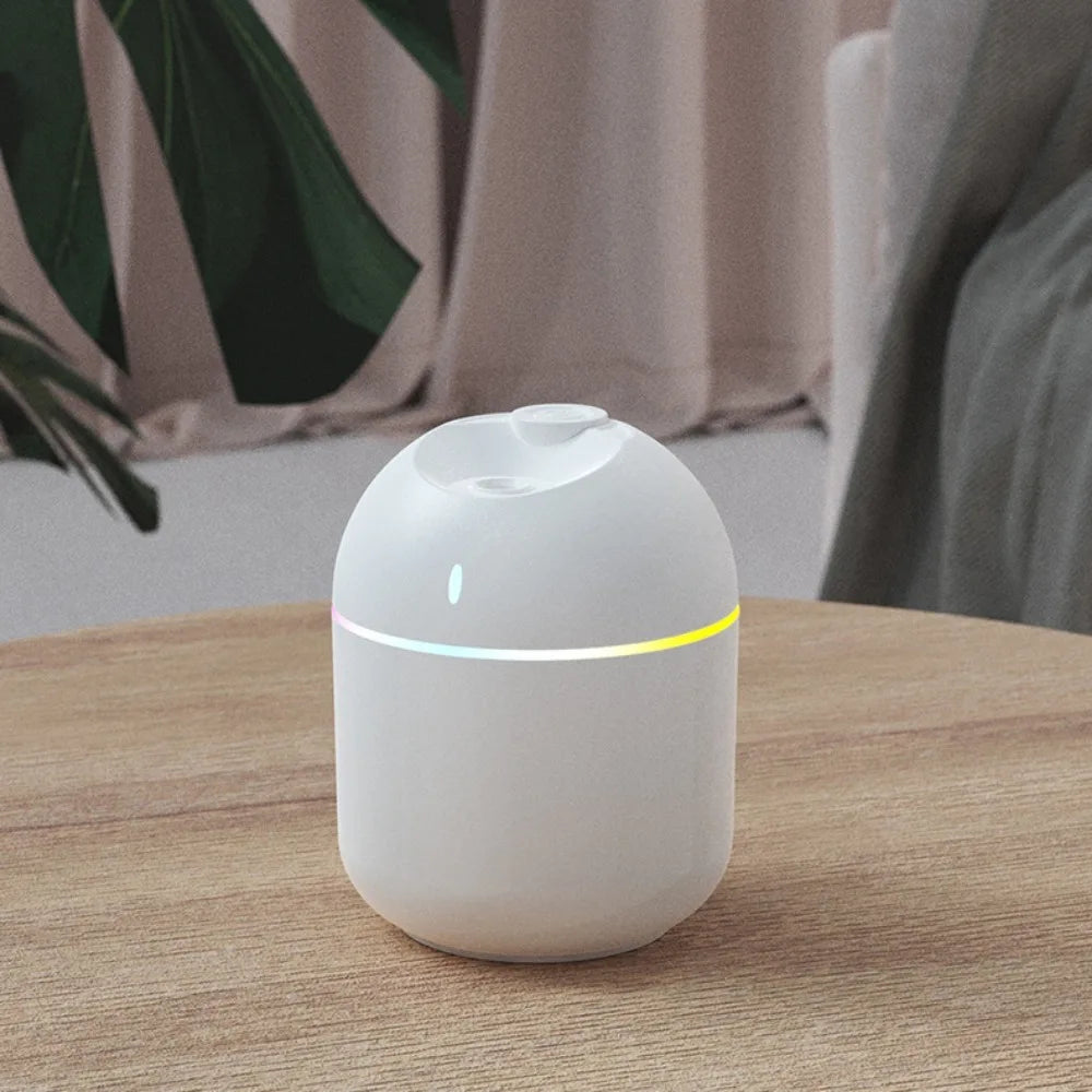 270ML Air Humidifier & Cool Mist Aroma Diffuser with LED Night Light & Power-Off Protection, USB Powered for Home & Office