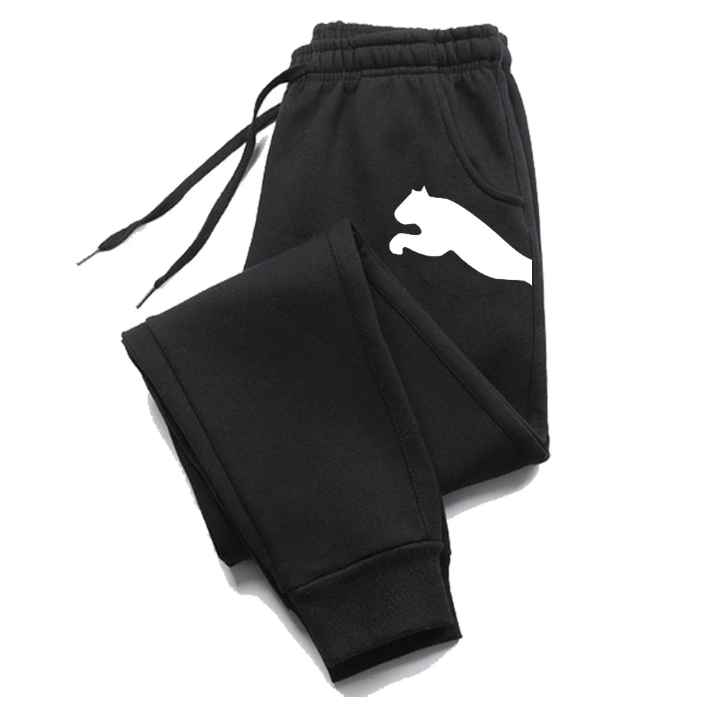 Men's Autumn-Winter Breathable Joggers: Solid Sweatpants for Running, Sports, and Fitness