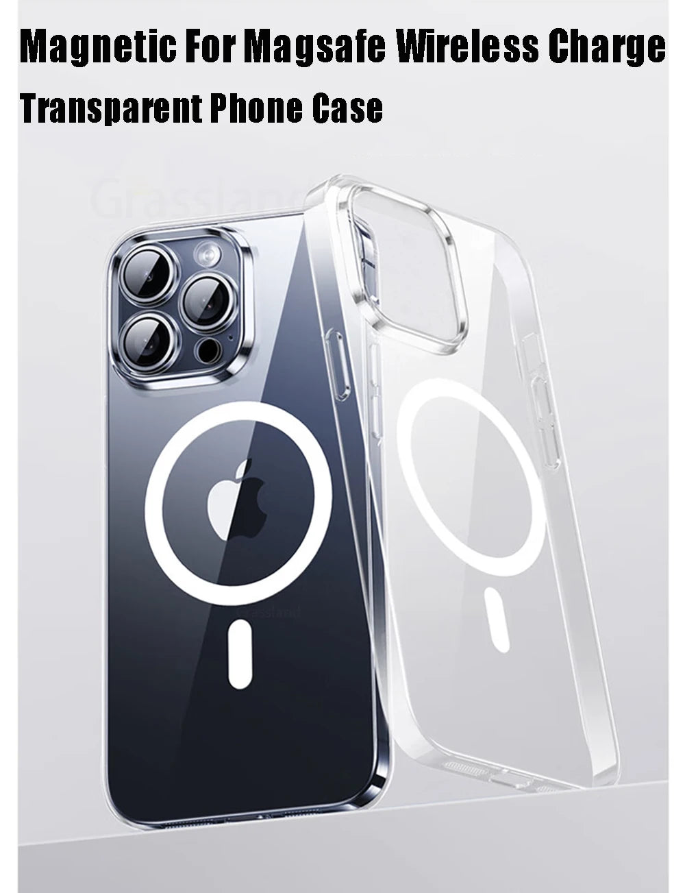 Magsafe Case for iPhone 16 15 Pro Max Plus and other selected models Back Cover Transparent Case